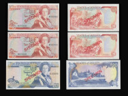 Jersey 1989 series signed May SPECIMENS (7) 1 Pounds (3) AC 000000, BC 000000 and CC 000000 Pick 15s, 5 Pounds AC 000000 Pick 16s, 10 Pounds (2) AC 00...