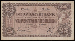 Netherlands Indies 25 Gulden 1st June 1927 about Fine