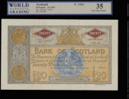 Scotland Bank of Scotland 20 Pounds 5 May 1969 Pick 110A signed Polwarth and Letham series 7/H 3876 World Banknote Grading holder 35 Very Fine Choice ...