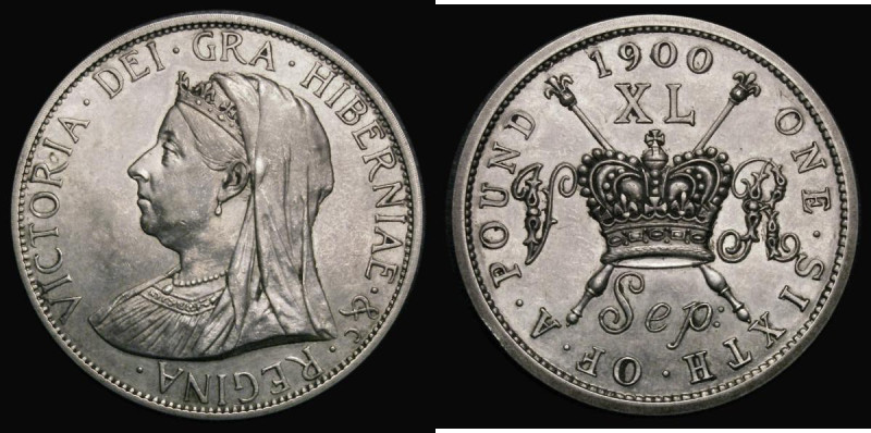 Ireland 40 Pence 1900 Sep: Silver Proof or Pattern, the reverse in the style of ...