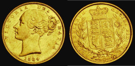 Sovereign 1864 Marsh 49, S.3853 Die Number 90 GVF/NEF with some contact marks