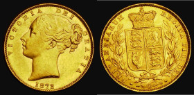 Sovereign 1872 Shield Reverse, No Die Number, Marsh 47, S.3853B, EF/GEF with some tiny rim nicks