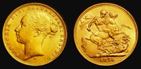 Sovereign 1875S George and the Dragon, Marsh 114, S.3858A, EF in an LCGS holder and graded LCGS 65