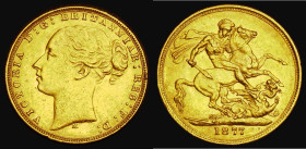 Sovereign 1877M George and the Dragon, Marsh 99, S.3857, GVF/NEF with some small rim nicks