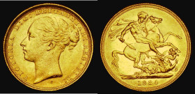Sovereign 1884S George and the Dragon, Marsh 121, S.3858E, NEF with some contact marks and small rim nicks