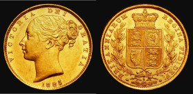 Sovereign 1885S Shield Reverse, Marsh 81, S.3855B, EF/AU and lustrous, the reverse choice, in an LCGS holder and graded LCGS 65