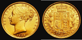 Sovereign 1886S Shield Reverse, Marsh 82, S.3855B, GEF/AU and lustrous, the reverse particularly eye-catching, in an LCGS holder and graded LCGS 70