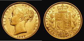 Sovereign 1887S Young Head, Shield Reverse, Marsh 83, S.3855B, VF/GVF in an NGC holder and graded LCGS 45