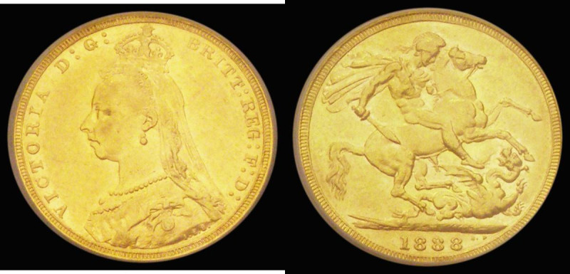 Sovereign 1888M G: of D:G: closer to the crown Marsh 132B, S.3867B, DISH M10, EF...