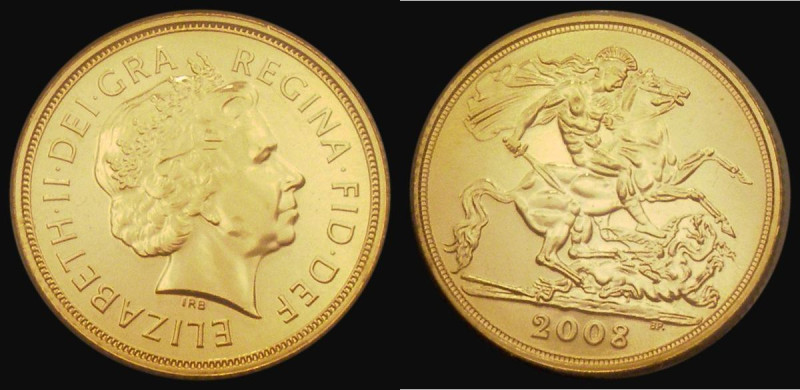 Sovereign 2008 Marsh 327, S.SC4, Lustrous UNC, still sealed in the Royal Mint pl...