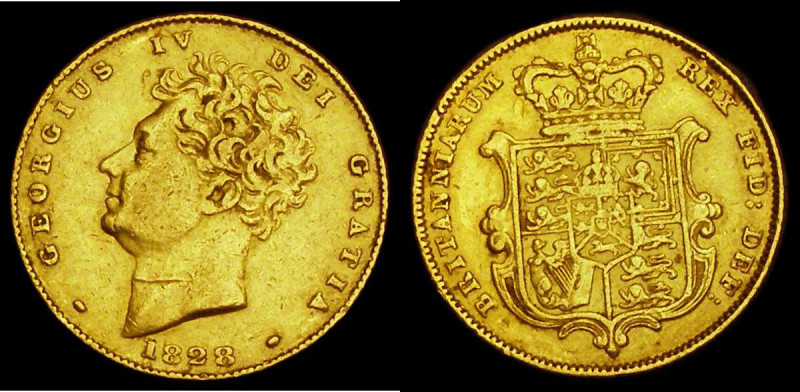 Half Sovereign 1828 Marsh 409, S.3804A, Fine with a heavier contact mark on eith...