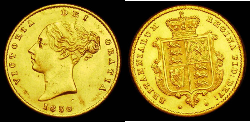 Half Sovereign 1856 Marsh 430, S.3859 EF/About EF, the obverse with some hairlin...