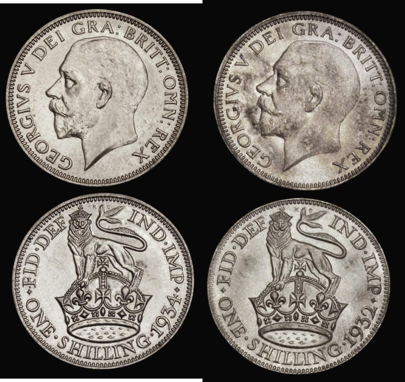 Shillings (2) 1932 ESC 1445, Bull 3842 UNC the obverse attractively toned, the r...