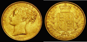 Sovereign 1871 Shield Reverse, Marsh 55, S.3853B, Die Number 2, About VF/GVF with an edge nick below the date