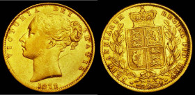 Sovereign 1872M 2 over 1, Shield Reverse, Marsh 59A, S.3854, NVF with a thin scratch on the obverse