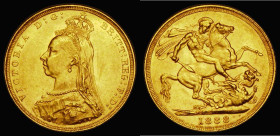 Sovereign 1888 G: of D:G: closer to the crown, Marsh 126A, S.3866B, DISH L9, NEF/EF the reverse lustrous