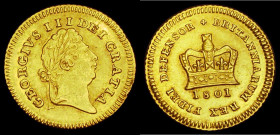 Third Guinea 1801 S.3739 GVF/VF, our archive database shows that this is the first of this date we have offered in 8 years