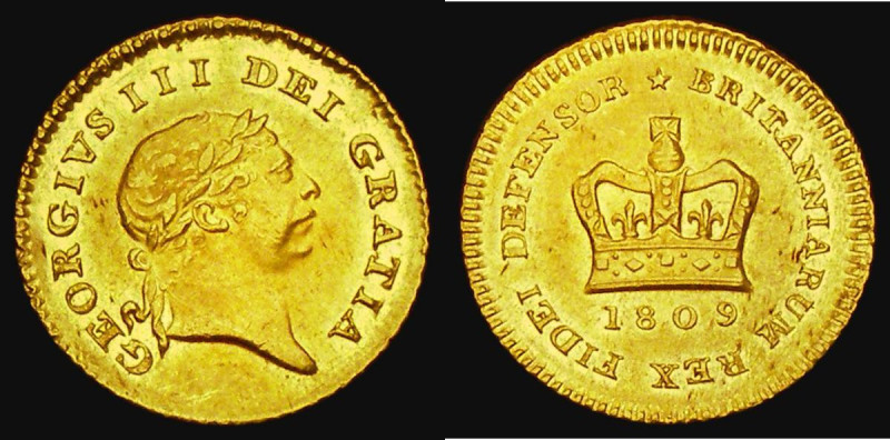 Third Guinea 1809 S.3740 EF/NEF, the reverse with some minor hairlines