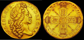 Two Guineas 1701 Fine Work S.3457 VF/GVF with signs of expert work to remove a scratch on the reverse below MAG, the obverse with minor rub to the Kin...