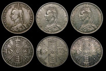 Florins (3) 1888 ESC 870, Bull 2955, Davies 812 dies 2A, Near Fine/About Fine, 1889 ESC 871, Bull 2957, Davies 814 dies 3B NEF , 1889 ESC 871, Bull 29...