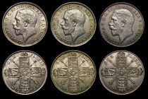 Florins (3) 1914 ESC 933, Bull 3759, Davies 1735 dies 2C, EF/GEF with some small rim nicks, 1914 ESC 933, Bull 3759, Davies 1736 dies 2D EF or better ...