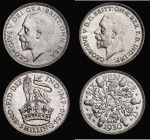 Shilling 1929 ESC 1442, Bull 3835 UNC and lustrous, Sixpence 1930 ESC 1819, Bull 3905 UNC and lustrous