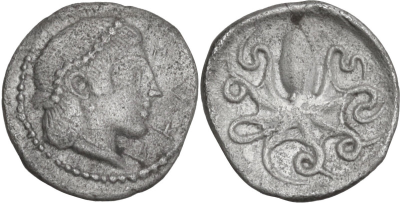 Sicily. Syracuse. Second Democracy (466-405 BC). AR Litra, 466-460 BC. Obv. Head...