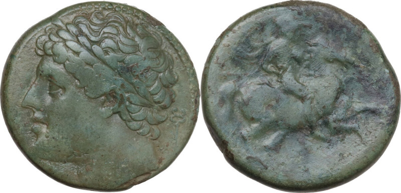 Sicily. Syracuse. Hieron II (274-215 BC). AE 26 mm. Obv. Laureate head left. Rev...