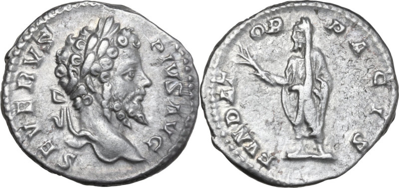 Septimius Severus (193-211). AR Denarius, Rome mint, 202-210. Obv. SEVERVS PIVS ...