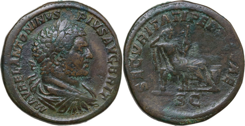 Caracalla (198-217). AE Sestertius. Struck 210-213. Obv. M AVREL ANTONINVS PIVS ...