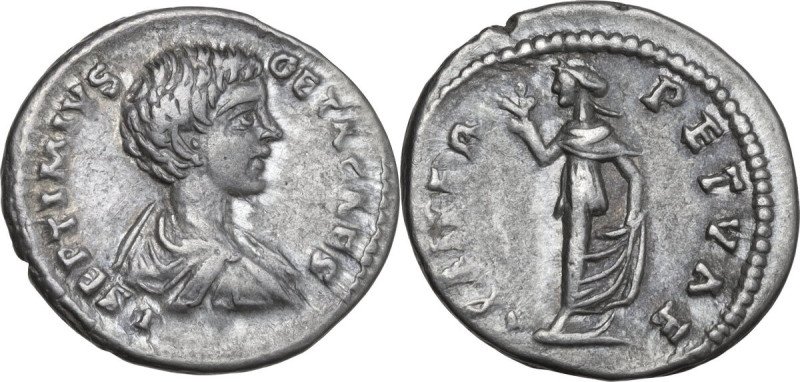 Geta (198-212). AR Denarius, Laodicea ad Mare mint, 198-200. Obv. L SEPTIMIVS GE...