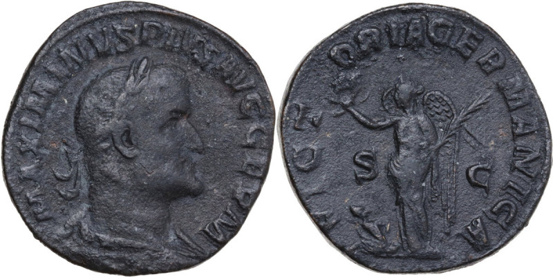 Maximinus I (235-238). AE Sestertius, 236-238. Obv. MAXIMINVS PIVS AVG GERM. Lau...