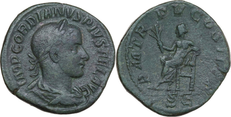 Gordian III (238-244). AE Sestertius, Rome mint, 241-244. Obv. IMP GORDIANVS PIV...