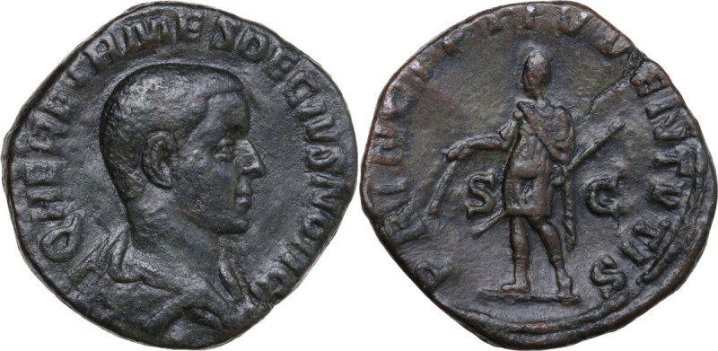 Herennius Etruscus as Caesar (249-251 AD). AE Sestertius. Rome mint, 3rd emissio...