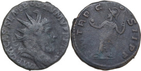 Postumus (259-268). BI Antoninianus, Lugdunum mint, 260 AD. Obv. IMP C POSTVMVS P F AVG. Radiate and draped bust right. Rev. P M TR P COS II P P. Post...