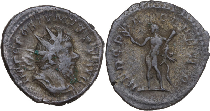 Postumus (259-268). AR Antoninianus, Lugdunum mint. Obv. IMP C POSTVMVS P F AVG....