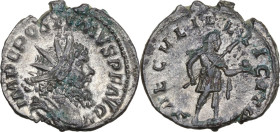 Postumus (259-268). AR Antoninianus, Lugdunum mint, 260-269. Obv. IMP C POSTVMVS P F AVG. Radiate, draped and cuirassed bust right. Rev. SAECVLI FELIC...