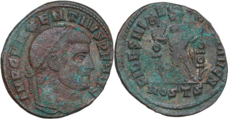 Maxentius (306-312). AE Follis, Ostia mint, 309-312. Obv. IMP C MAXENTIVS P F AV...