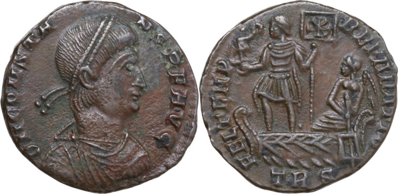 Constans (337-361). AE 21 mm, Trier mint, 348-350. Obv. D N CONSTA-NS P F AVG. P...