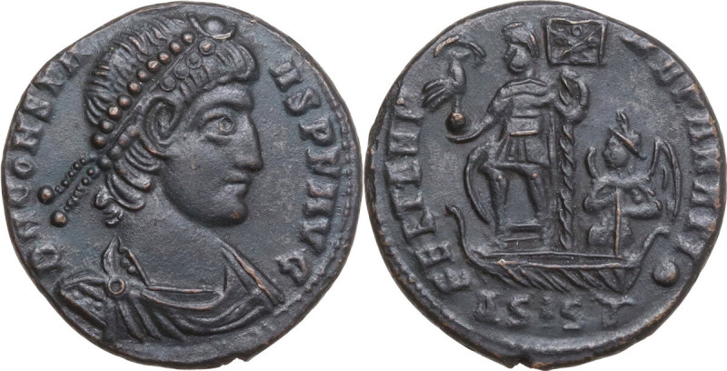 Constans (337-361). AE 17.5 mm, Siscia mint, 348-350. Obv. D N CONSTA-NS P F AVG...