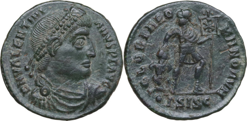 Valentinian I (364-375). AE 19 mm., Siscia mint. Obv. DN VALENTINIANVS PF AVG. P...