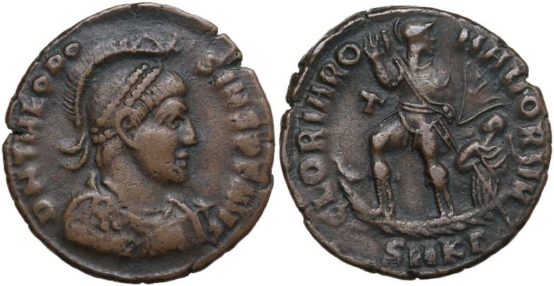 Theodosius I (379-395). AE 22.5 mm, Cyzicus mint, 383-388. Obv. D N THEODO-SIVS ...