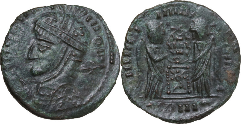 Uncertain Germanic tribe. Pseudo-Imperial coinage. AE, Barbaric imitation. Obv. ...