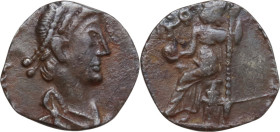 Vandals in North Africa. Gaiseric to Gunthamund. AR Siliqua, circa 440-490 AD. In the name of Honorius. Pseudo-Ravenna mint in Carthage. Obv. Pearl-di...