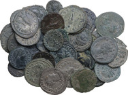 The Roman and Byzantine Empire. Lot of thirty-five (35) unclassified AE denominations, some with traces of silvering. AE. VF:About VF:Good F.