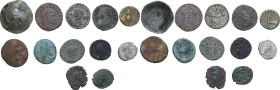Ancient World. Multiple lot of twelve (12) unclassified AE and AR ancient coins.