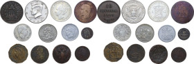 World Coins. Multiple lot of twelve (12) AR and AR coins from the World.