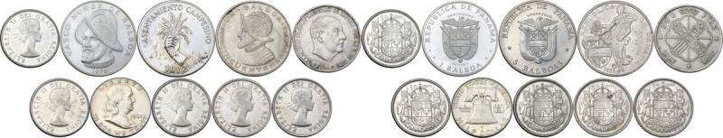 World Coins. Lot of ten (10) AR coins: Canada, 50 Cents of 1953, 1955, 1959, 195...