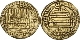 Aghlabids. AV Dinar. AV. 4.18 g. 18.00 mm. VF.