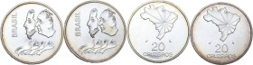 Brazil. Lot of two (2) AR 20 Cruzeiros, 1972. KM 583. AR. About FDC. For 150 Years of Independence.